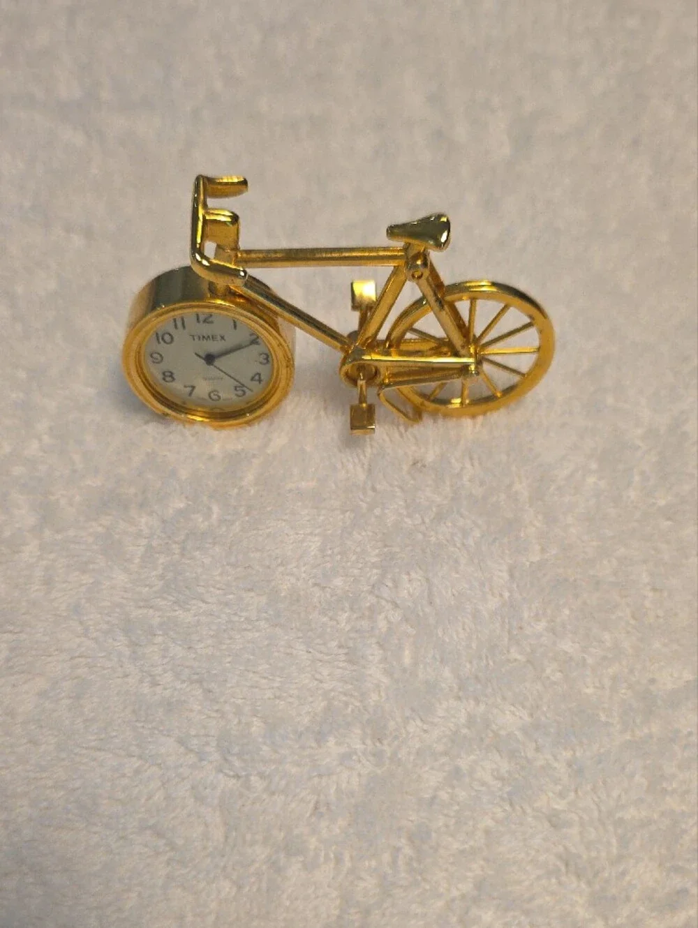 Timex Gold Bicycle Clock Accent